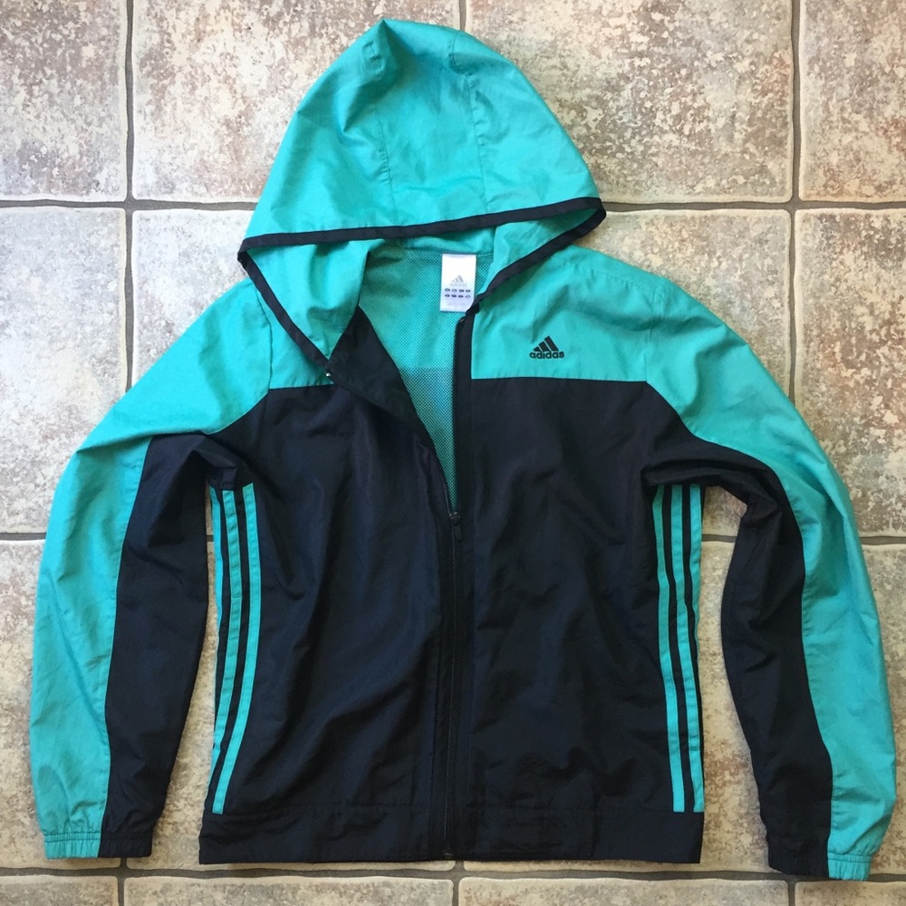 /// Adidas Turquoise Windbreaker
